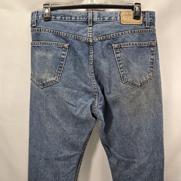 Levi Strauss Signature Traditional Regular Fit Men's Cotton Blue Jeans 36x30 - Picture 7 of 10